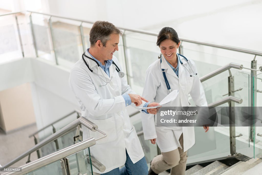 Doctors working at the hospital