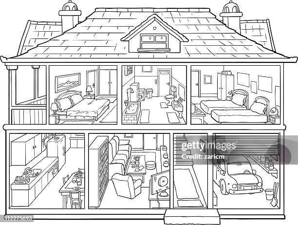 House Inside Vector House Interior High-Res Vector Graphic - Getty Images