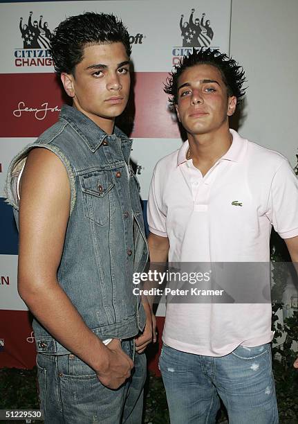 Frank Gotti and John Gotti attend the MTV Choose or Lose Citizen Change Party at Mansion nightclub August 28, 2004 in Miami, Florida.