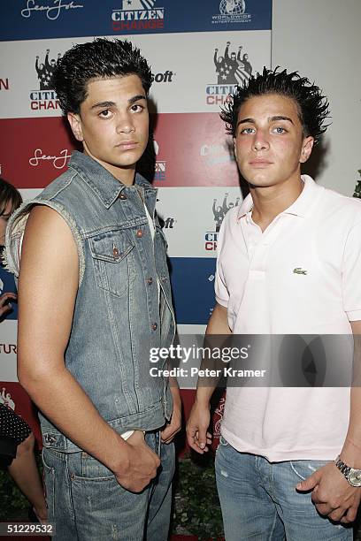 Frank Gotti and John Gotti attends the MTV Choose or Lose Citizen Change Party at Mansion nightclub August 28, 2004 in Miami, Florida.