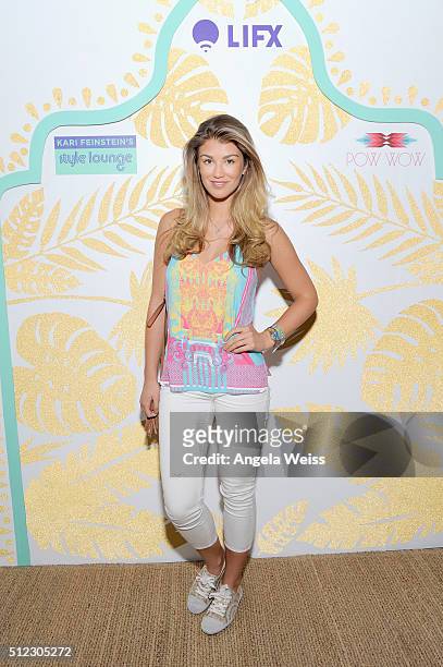 Fashion Model Amy Willerton attends Kari Feinstein's Style Lounge presented by LIFX on February 25, 2016 in Los Angeles, California.