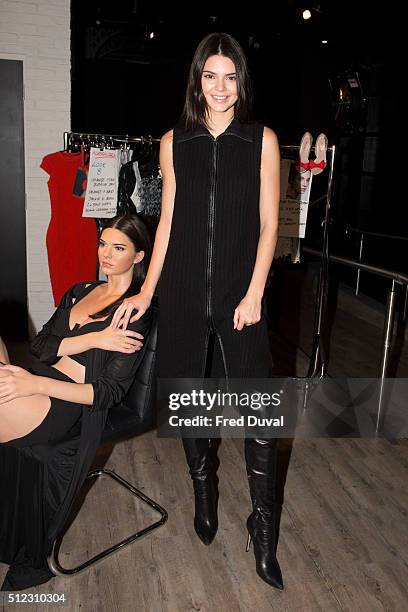 Kendall Jenner Visits Her New Wax Figure at Madame Tussauds on February 23, 2016 in London.