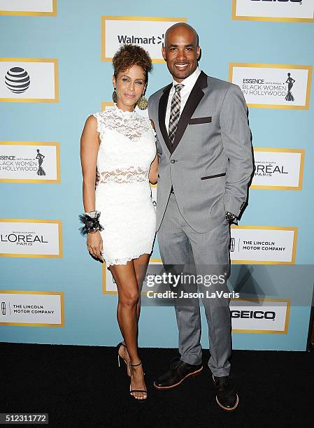 Nicole Ari Parker and Boris Kodjoe attend the Essence 9th annual Black Women In Hollywood event at the Beverly Wilshire Four Seasons Hotel on...