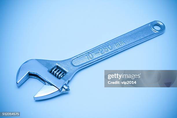 crescent wrench - adjustable wrench stock pictures, royalty-free photos & images