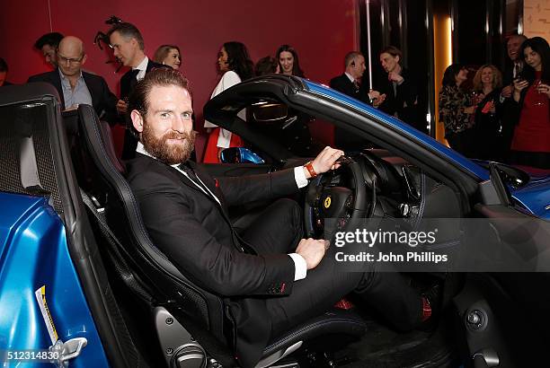 Craig McGinlay attends the UK launch of the Ferrari 488 Spider at Watches of Switzerland on February 25, 2016 in London, England.