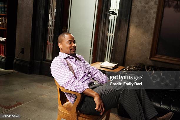 Actor Columbus Short is photographed on set of ABC's 'Scandal' for The Hollywood Reporter on March 14, 2013 in Los Angeles, California.