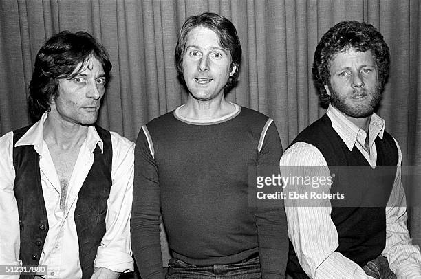 Gene Clark, Roger McGuinn and Chris Hillman of The Byrds in New York City on January 25, 1979.