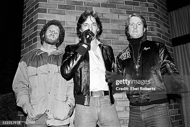 Chris Hillman, Gene Clark and Roger McGuinn formerly of The Byrds in New York City on February 23, 1979.