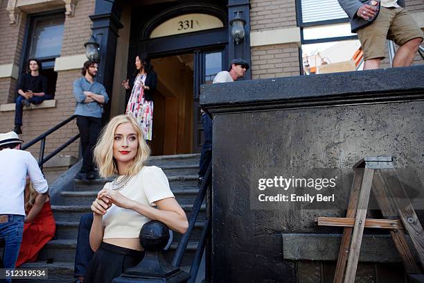 Behind the scenes of Caitlin FitzGerald at the The Hollywood Reporter 2014 Emmy Supporting Actor Portrait BTS at the New York Street at 20th Century...