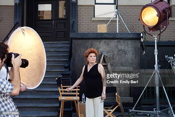 Behind the scenes of Kate Mulgrew at the The Hollywood Reporter 2014 Emmy Supporting Actor Portrait BTS at the New York Street at 20th Century Fox...