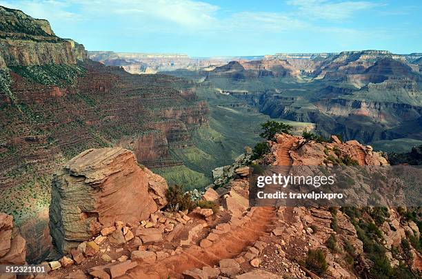 grand canyon south kaibab trail red sandstone view - kaibab national forest stock pictures, royalty-free photos & images