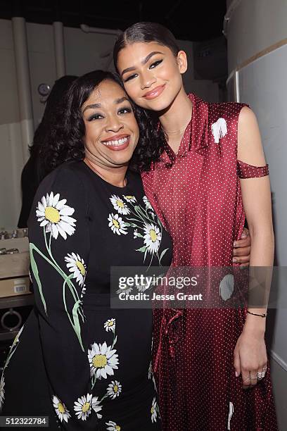 Writer/producer Shonda Rhimes and actress Zendaya attend the 2016 ESSENCE Black Women In Hollywood awards luncheon at the Beverly Wilshire Four...