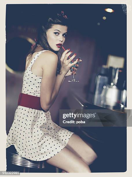 pin up girl in a night club - speakeasy interior stock pictures, royalty-free photos & images