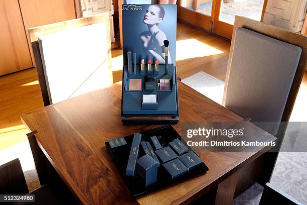 General view of atmosphere at the M.A.C Cosmetics Zac Posen luncheon at the Ennis House hosted by Karen Buglisi Weiler, Demi Moore & Jacqui Getty on...