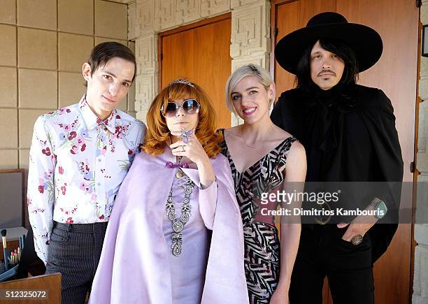 Zac Posen creative director Christopher Niquet, philanthropist Linda Ramone, painter Rosson Crow and musician J.D. King attend the M.A.C Cosmetics...