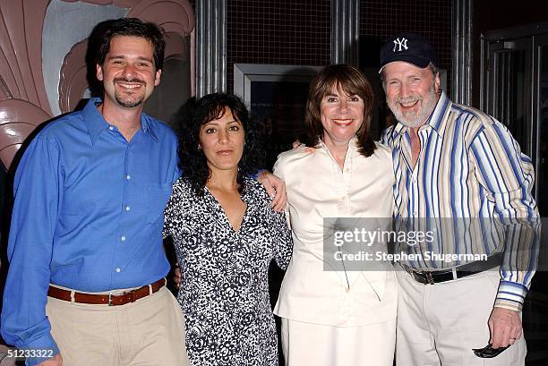 Producer Greg Spotts, his wife Mojgan Khalpari, guest Bobbie Silver, and Greg's father Jules Spotts attend the "American Jobs" premiere at the...