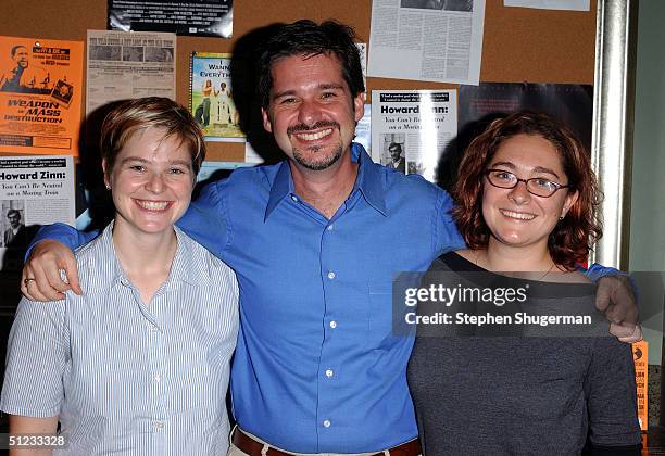 Sister Lara Spotts, producer Greg Spotts, and actress Maia Brewton attend the "American Jobs" premiere at the Laemmle Fairfax Theater on August 28,...