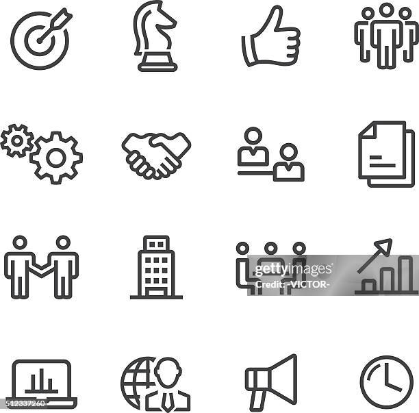 business and strategy icons - line series - knight person stock illustrations