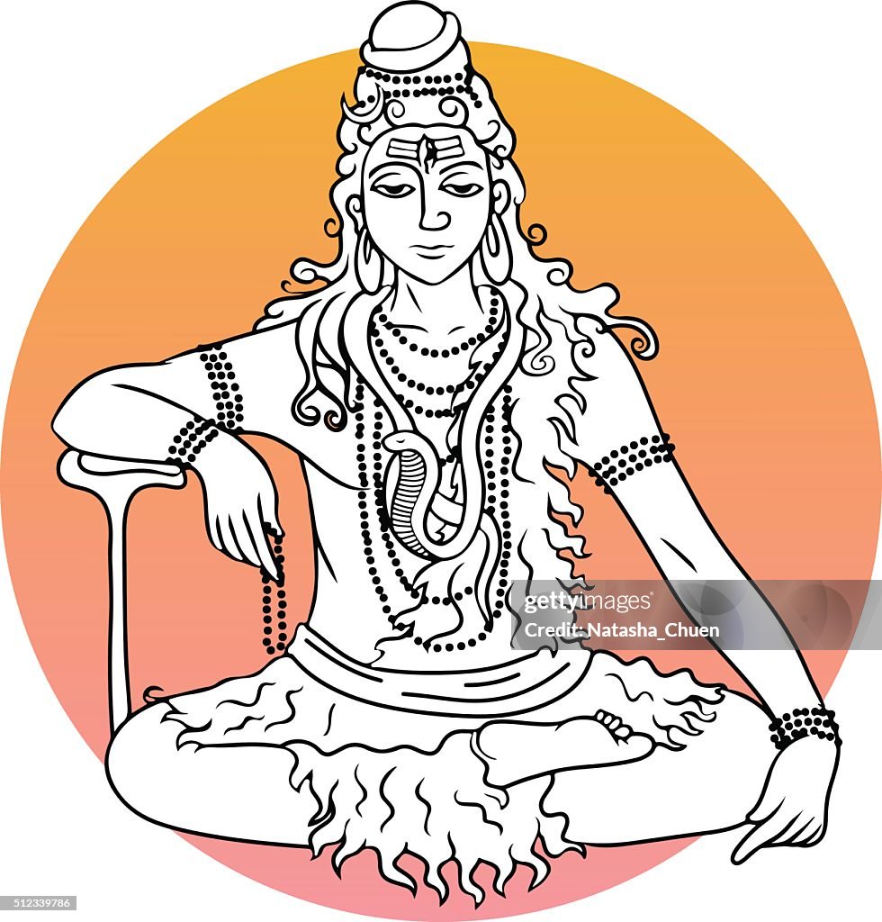Cartoon Vector Lord Shiva High-Res Vector Graphic - Getty Images