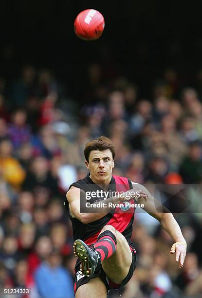 Matthew Lloyd for the Bombers in action during the round twenty two AFL match between The Essendon Bombers and the Western Bulldogs at the Telstra...