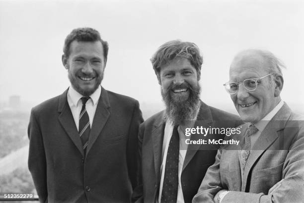 English sailors Robin Knox Johnson, Nigel Tetley , and Sir Francis Chichester , 11th June 1969.