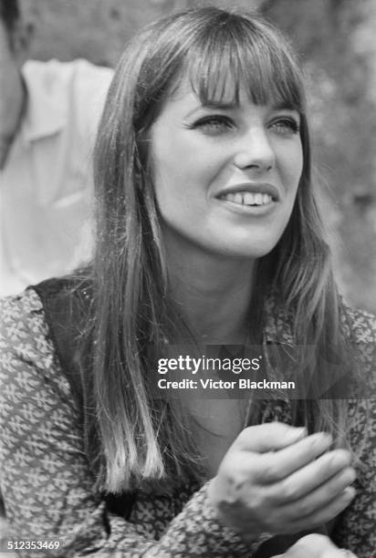 English actress and singer Jane Birkin, 1969.