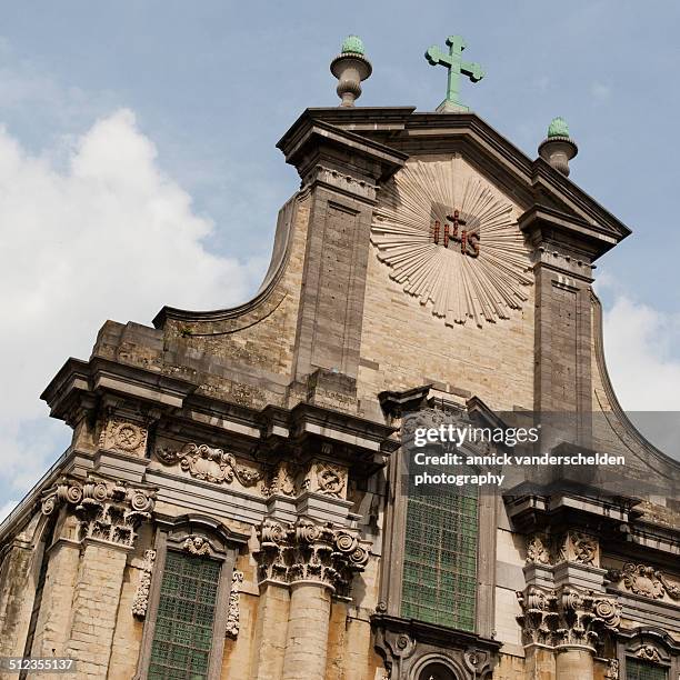 church facade - christogram stock pictures, royalty-free photos & images
