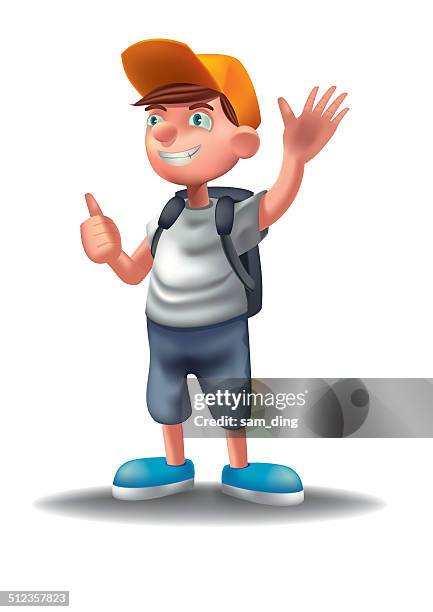 backpackers - man backpacking stock illustrations