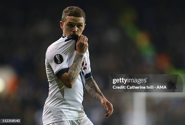 Kieran Trippier of Tottenham Hotspur during the UEFA Europa League match between Tottenham Hotspur and Fiorentina at White Hart Lane on February 25,...