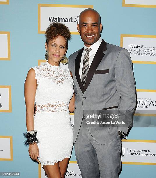Nicole Ari Parker and Boris Kodjoe attend the Essence 9th annual Black Women In Hollywood event at the Beverly Wilshire Four Seasons Hotel on...