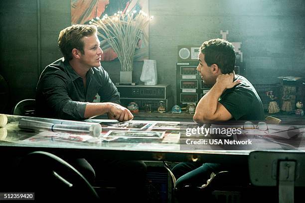 Zero Day" Episode 109 -- Pictured: Charlie Bewley as Eckhart, Victor Rasuk as BB --