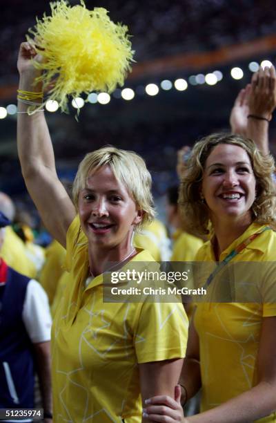 Brook Hansen of Australia is seen during the closing ceremony of the Athens 2004 Summer Olympic Games on August 29, 2004 at the Sports Complex...