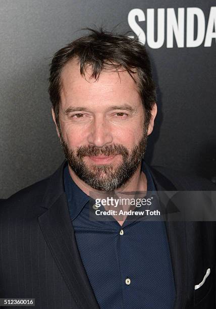 James Purefoy attends "Hap and Leonard" Private Premiere Party at Hill Country BBQ on February 25, 2016 in New York City.