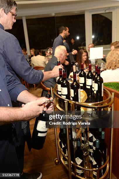 Marchesi di Barolo wine being served at a Dinner Hosted By Francis Mallmann And Paul Qui during 2016 Food Network & Cooking Channel South Beach Wine...