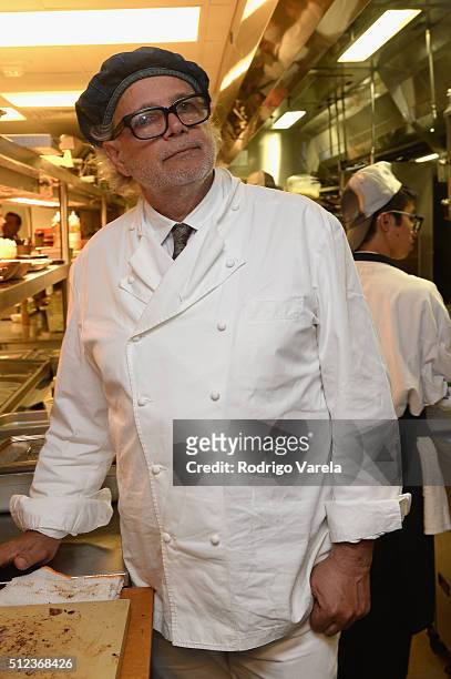 Chef Francis Mallmann prepares food at a Dinner Hosted By Francis Mallmann And Paul Qui during 2016 Food Network & Cooking Channel South Beach Wine &...