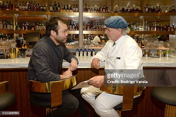 Chefs Paul Qui and Francis Mallmann attend a Dinner Hosted By Francis Mallmann And Paul Qui during 2016 Food Network & Cooking Channel South Beach...
