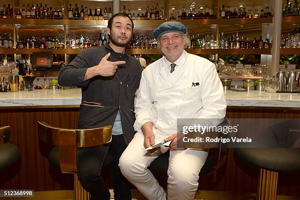 Chefs Paul Qui and Francis Mallmann attend a Dinner Hosted By Francis Mallmann And Paul Qui during 2016 Food Network & Cooking Channel South Beach...