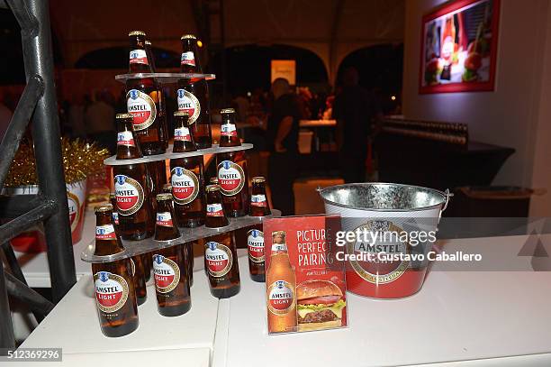 Amstel Light Lager Beer on display at MasterCard Preview - Barilla's Italian Bites On Yhe Beach during 2016 Food Network & Cooking Channel South...