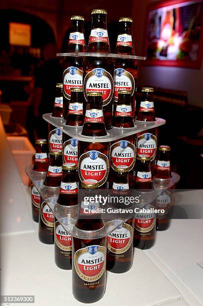 Amstel Light Lager Beer on display at MasterCard Preview - Barilla's Italian Bites On Yhe Beach during 2016 Food Network & Cooking Channel South...