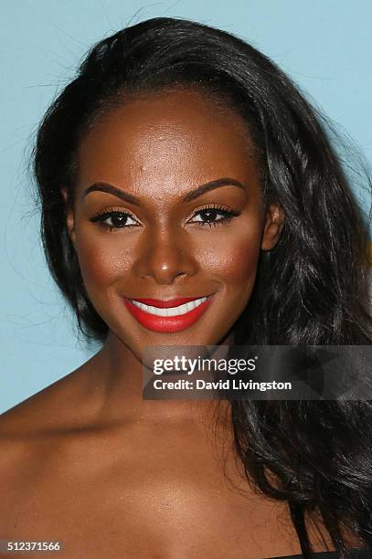 Actress Tika Sumpter arrives at the Essence 9th Annual Black Women event in Hollywood at the Beverly Wilshire Four Seasons Hotel on February 25, 2016...