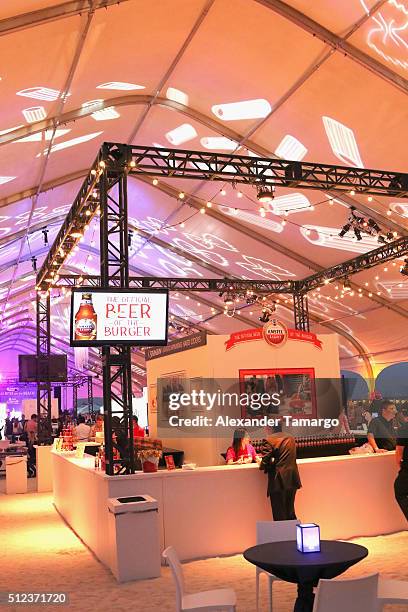 Amstel Light Lager Beer and STRONGBOW HARD APPLE CIDER on display at MasterCard Preview - Barilla's Italian Bites On Yhe Beach during 2016 Food...
