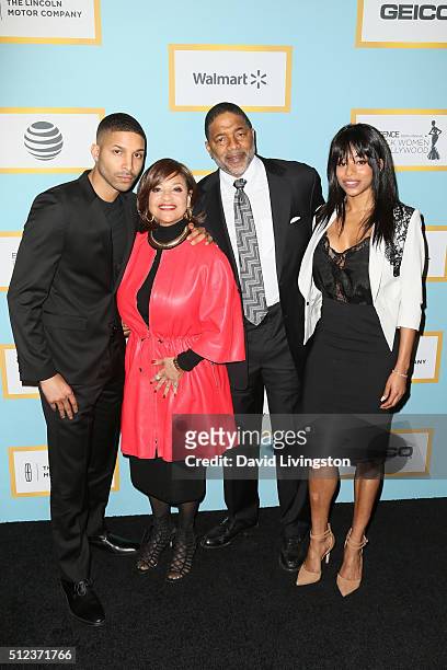 Norm Nixon Jr, Debbie Allen, Norm Nixon and Vivian Nixon arrive at the Essence 9th Annual Black Women event in Hollywood at the Beverly Wilshire Four...