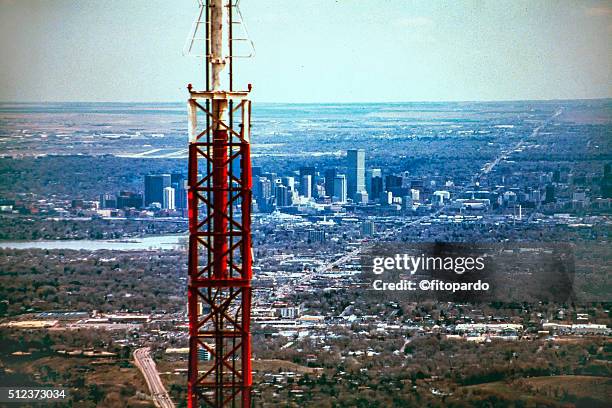 view of denver from the red rocks amphitheatre - keystone stock pictures, royalty-free photos & images