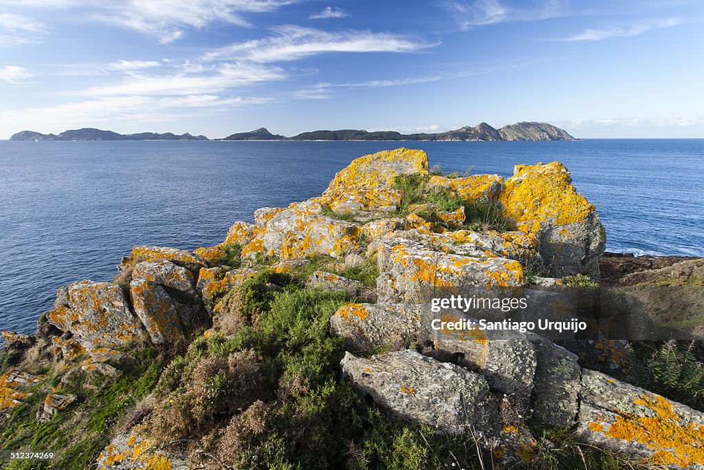 Cies Islands from Galician coastline