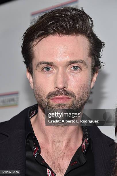 Actor Emmett Scanlan attends the Oscar Wilde Awards at Bad Robot on February 25, 2016 in Santa Monica, California.