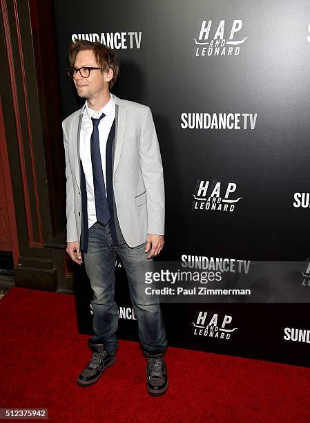 Actor Jimmi Simpson attends "Hap And Leonard" private premiere party at Hill Country BBQ on February 25, 2016 in New York City.