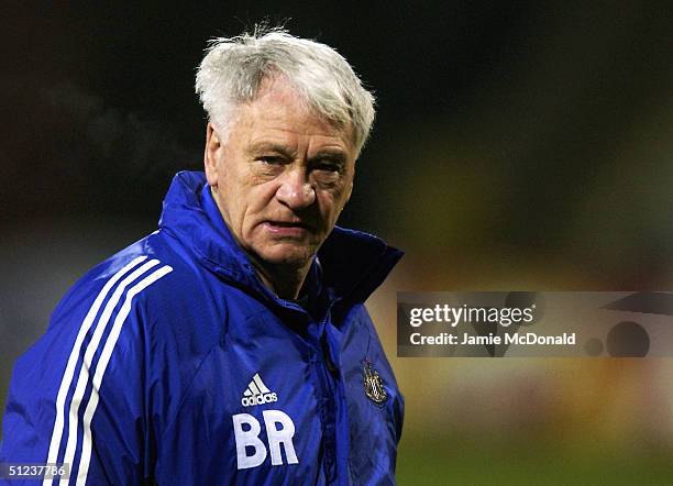 Newcastle United manager Sir Bobby Robson during Newcastle United's Champions League training session for the forthcoming Second Phase, Group match...