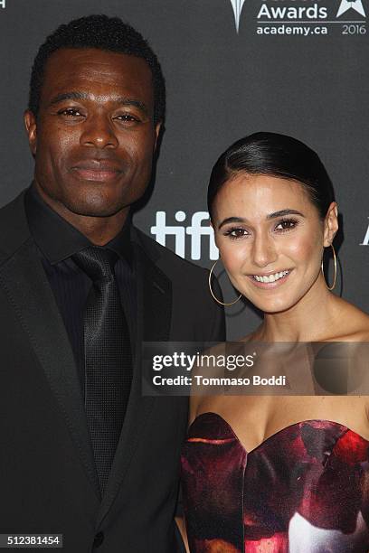 Actors Lyriq Bent and Emmanuelle Chriqui attend the 3rd Annual "An Evening With Canada's Stars" held at the Four Seasons Hotel Los Angeles at Beverly...