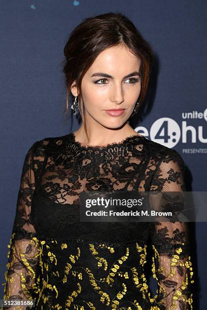 Actress Camilla Belle attends the 3rd annual unite4:humanity at Montage Beverly Hills on February 25, 2016 in Beverly Hills, California.