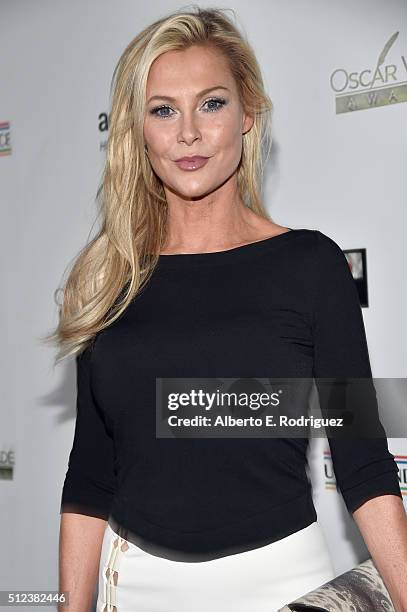 Actress Alison Doody attends the Oscar Wilde Awards at Bad Robot on February 25, 2016 in Santa Monica, California.